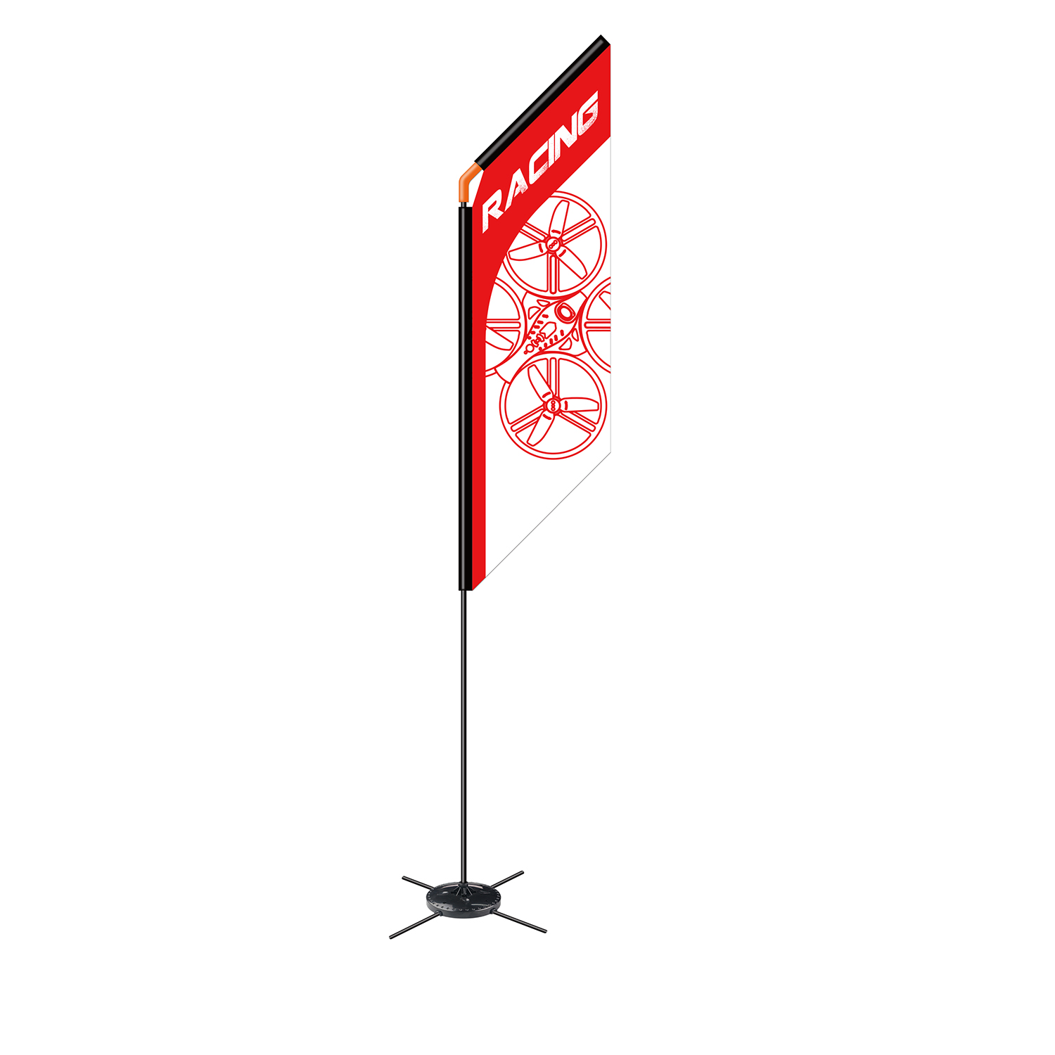 Drone Racing Gate - 560mm FPVレーサーフラッグドローン クアッドホープ フリースタイル ビルド済み シネフラッグポール