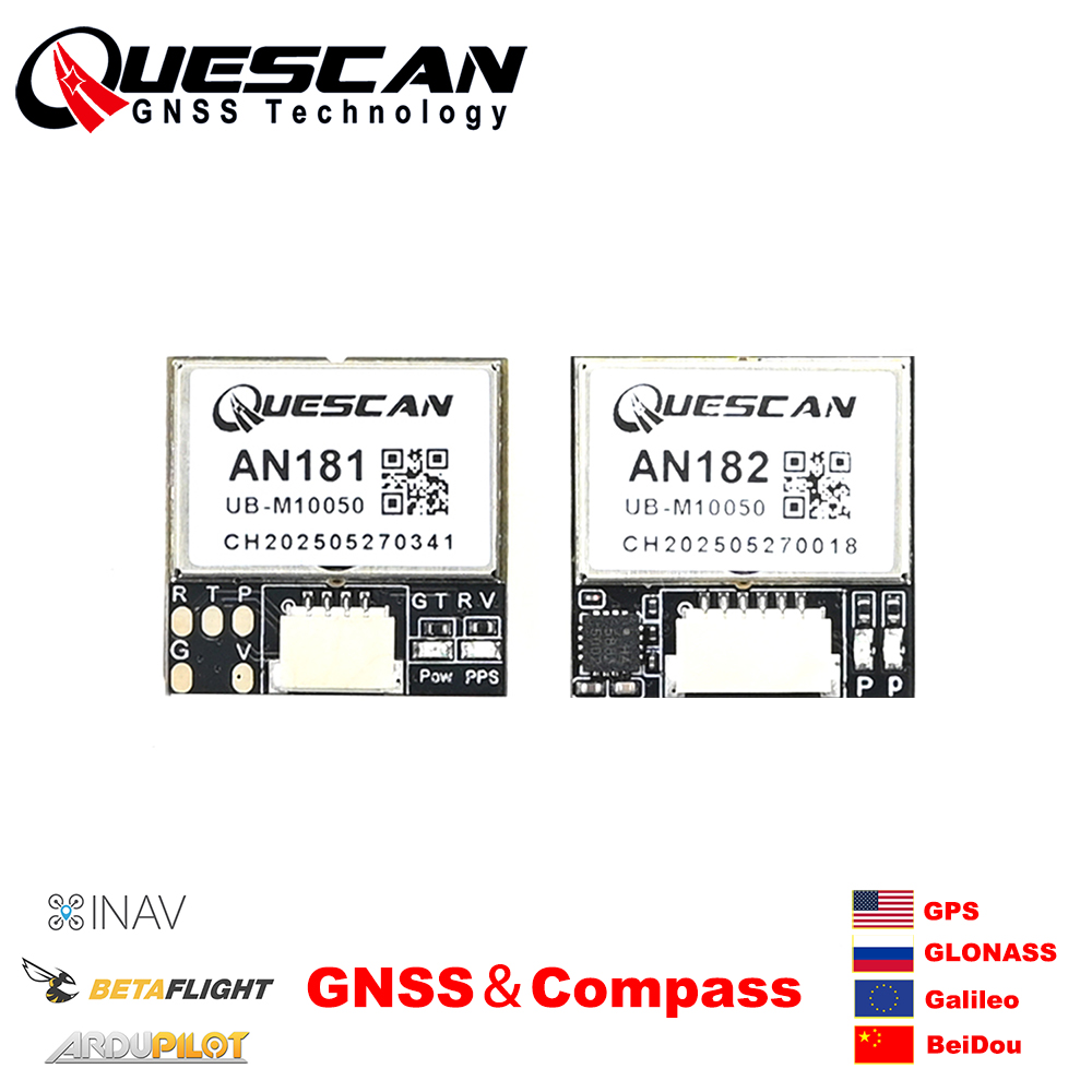 Drone Racing Antenna - QUESCAN 18mm M10 GPS GNSSモジュール（コンパス付き）25Hz GPS