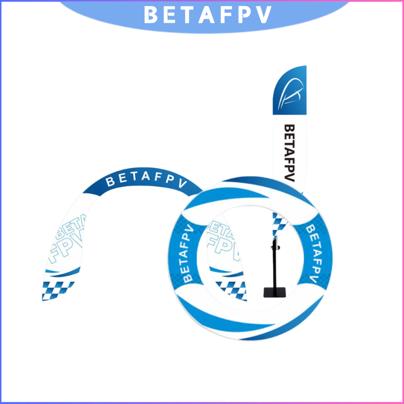 Drone Racing Flag - 完全なFPVレーシングキット！ BETAFPV サークルアーチゲートとフラッグセット、屋外および屋内での使用のためのポータブルドローン訓練コース小道具