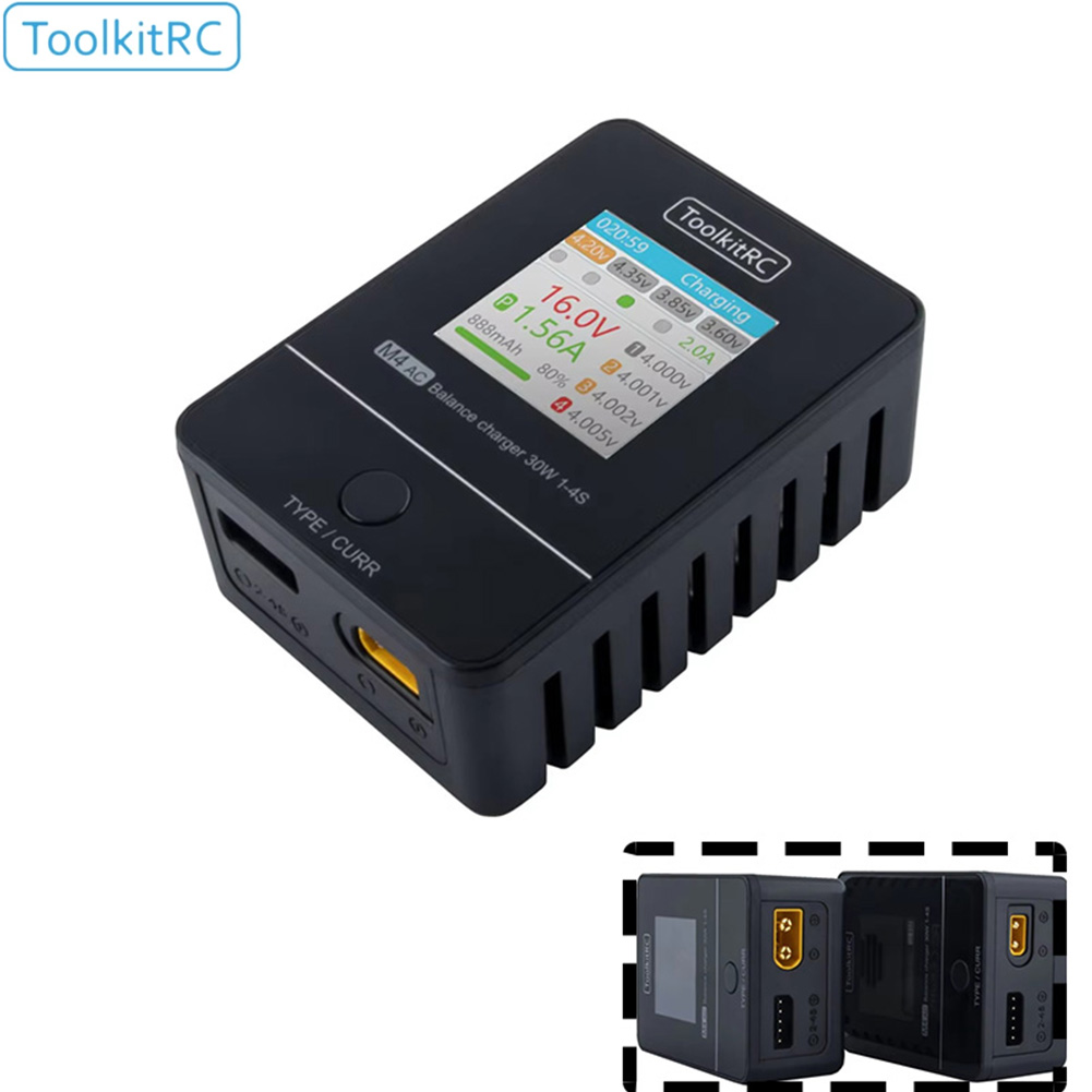 Drone Racing Charger - ToolkitRC M4AC 30W コンパクト AC 充電器