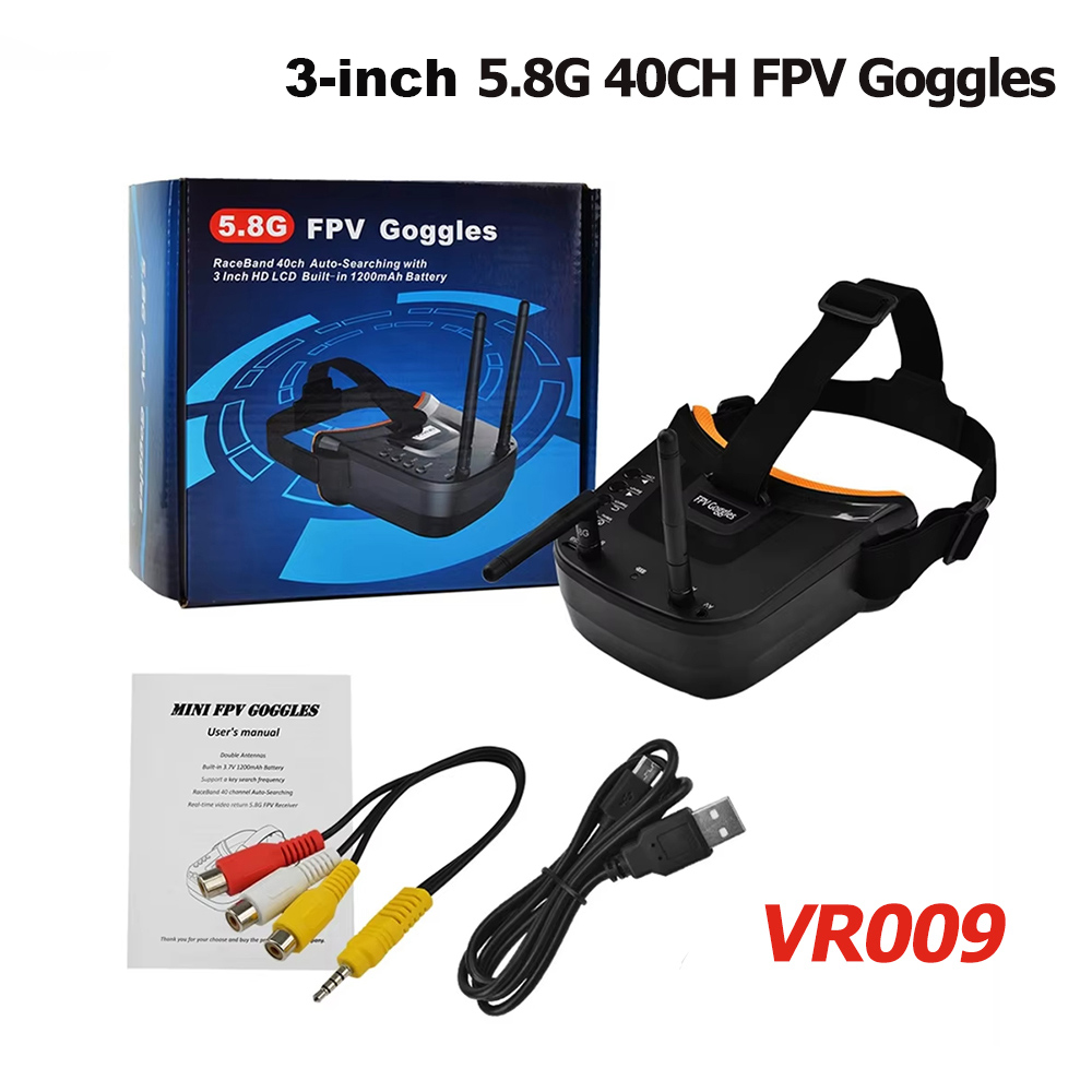 Drone Racing Goggles - VR009 FPV ビデオゴーグル 3 インチ 480*320