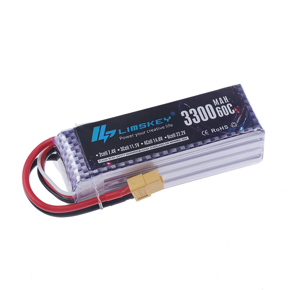 4S LiPo バッテリー 14.8V 3300mAh 60 - Drone Racing Battery のレビューと価格