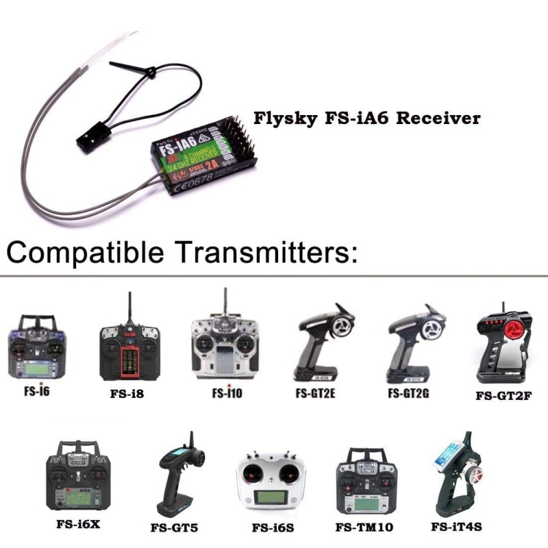 Flysky FS-IA6 レシーバー 6CH デュアルアン - Drone Racing Antenna のレビューと価格