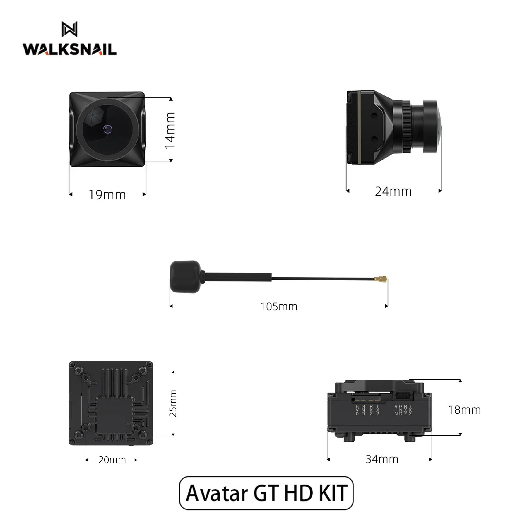 Walksnail アバター GT HD キット 2W VT - Drone Racing Camera のレビューと価格