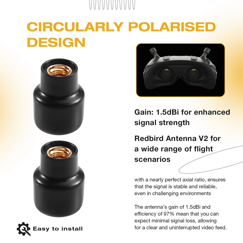 5.8G レッドバード アンテナ V2 交換用 DIY パー - Drone Racing Goggles のレビューと価格