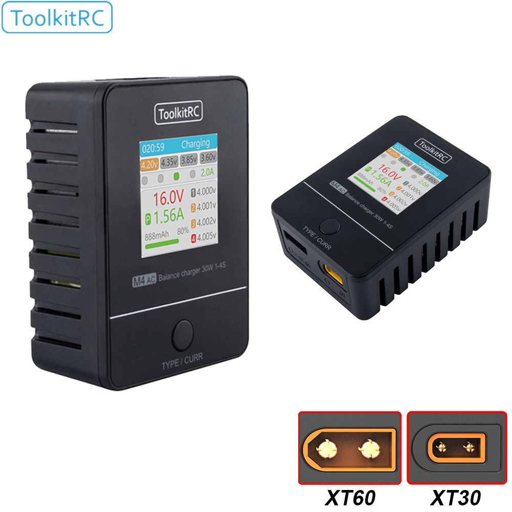 ドローン用バッテリー充電器ToolkitRC-M4AC,30 - Drone Racing Charger のレビューと価格