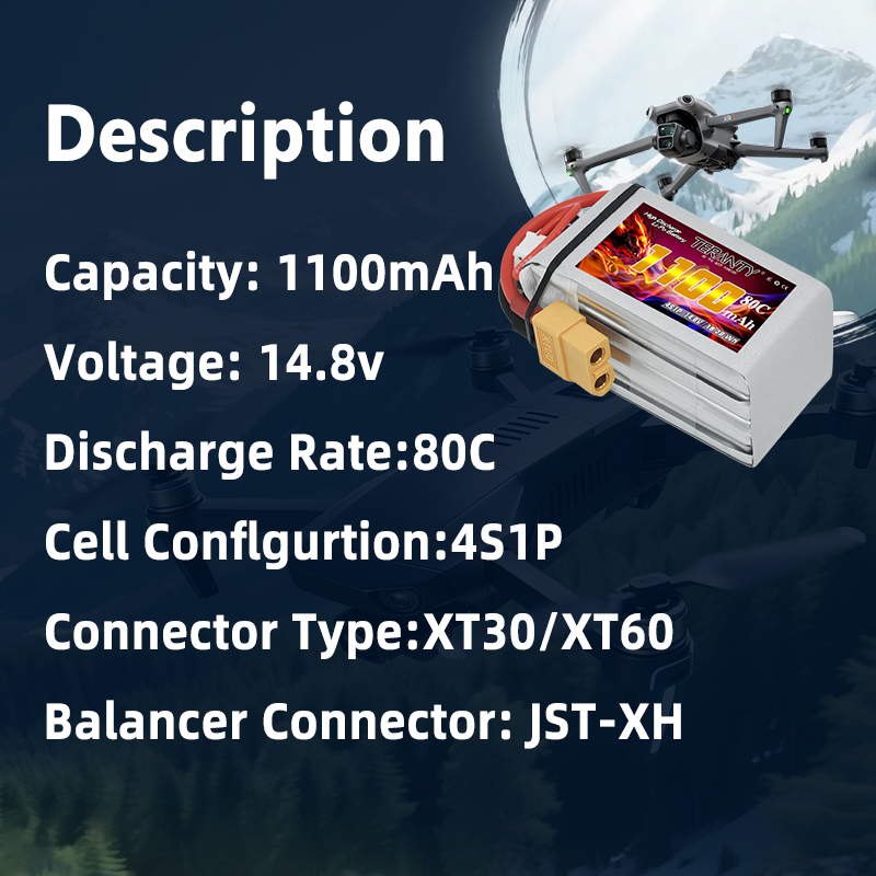 TERANTY 4S 1100mAh 80C/160C リポ - Drone Racing Battery のレビューと価格