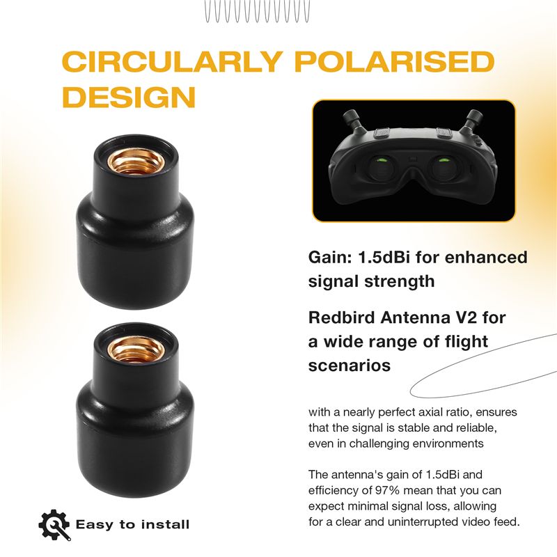 2 個 5.8G レッドバード V2 アンテナ交換 DIY  - Drone Racing Goggles のレビューと価格