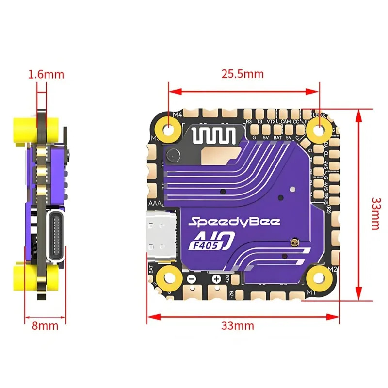 SpeedyBee F405 AIO フライトコントローラー - Drone Racing Flight Controller のレビューと価格