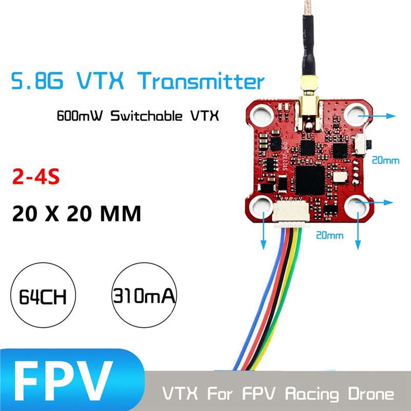 B27B MINI008 VTX 64CH 5.8G アナロ - Drone Racing Transmitter のレビューと価格